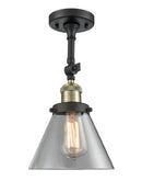 Innovations Lighting Large Cone 1 Light Semi-Flush Mount Part Of The Franklin Restoration Collection 201F-BAB-G42