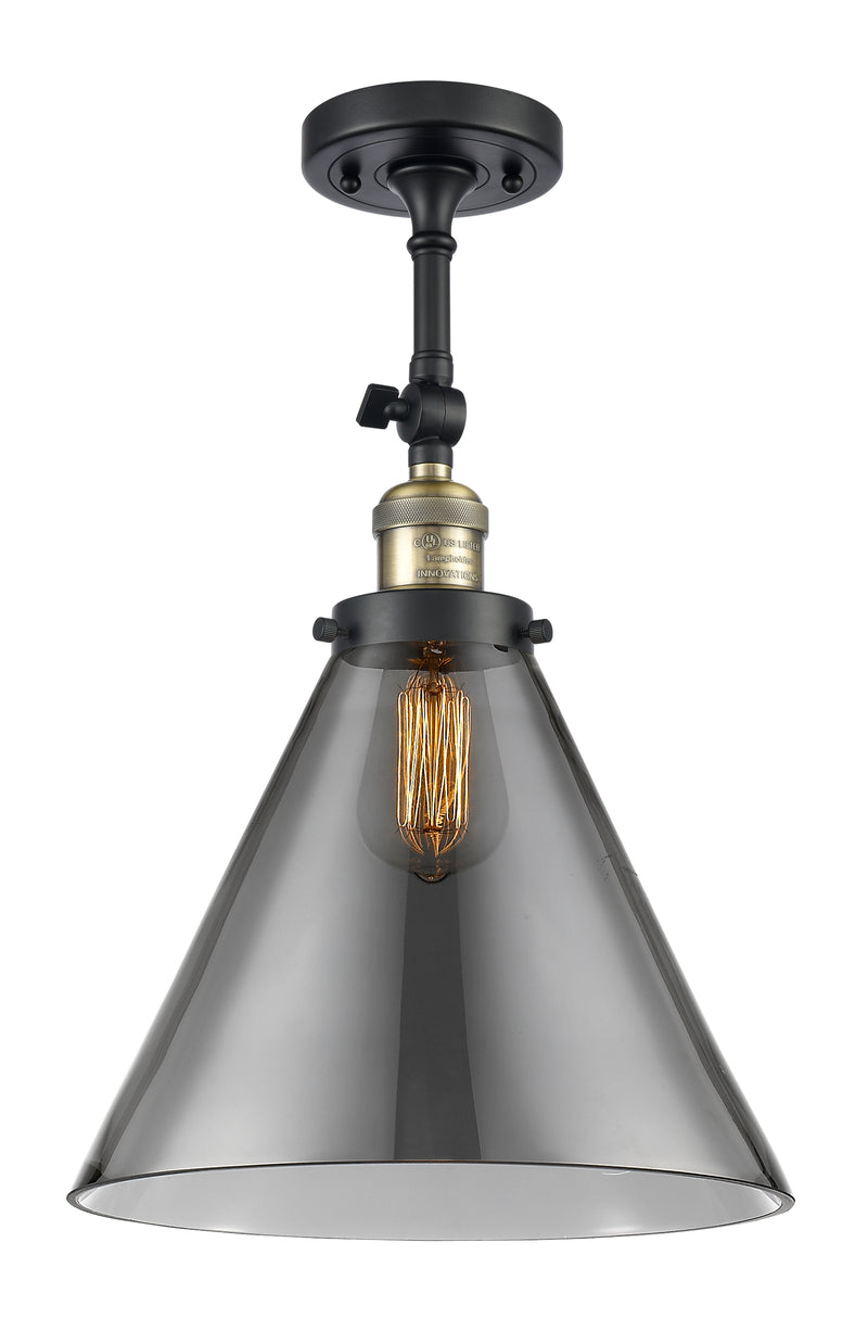 Innovations Lighting X-Large Cone 1 Light Semi-Flush Mount Part Of The Franklin Restoration Collection 201F-BAB-G43-L-LED