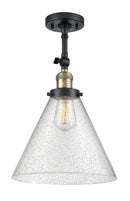 Innovations Lighting X-Large Cone 1 Light Semi-Flush Mount Part Of The Franklin Restoration Collection 201F-BAB-G44-L-LED