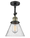 Innovations Lighting Large Cone 1 Light Semi-Flush Mount Part Of The Franklin Restoration Collection 201F-BAB-G44