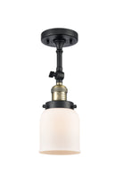 Innovations Lighting Small Bell 1 Light Semi-Flush Mount Part Of The Franklin Restoration Collection 201F-BAB-G51