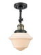 Innovations Lighting Small Oxford 1 Light Semi-Flush Mount Part Of The Franklin Restoration Collection 201F-BAB-G531-LED