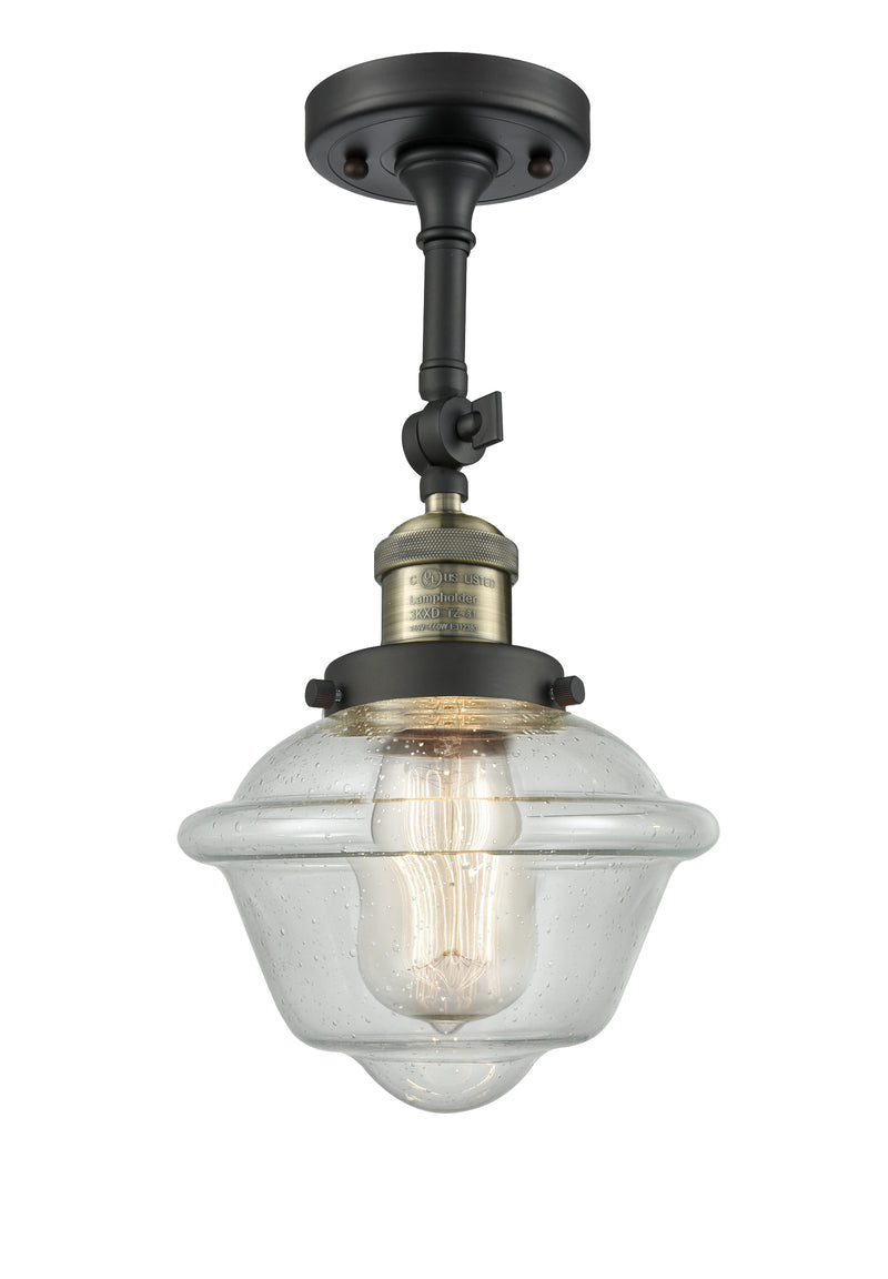 Innovations Lighting Small Oxford 1 Light Semi-Flush Mount Part Of The Franklin Restoration Collection 201F-BAB-G534