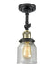 Innovations Lighting Small Bell 1 Light Semi-Flush Mount Part Of The Franklin Restoration Collection 201F-BAB-G54