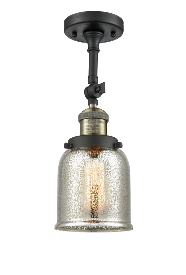 Innovations Lighting Small Bell 1 Light Semi-Flush Mount Part Of The Franklin Restoration Collection 201F-BAB-G58-LED