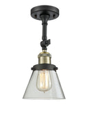 Innovations Lighting Small Cone 1 Light Semi-Flush Mount Part Of The Franklin Restoration Collection 201F-BAB-G62