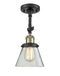 Innovations Lighting Small Cone 1 Light Semi-Flush Mount Part Of The Franklin Restoration Collection 201F-BAB-G62