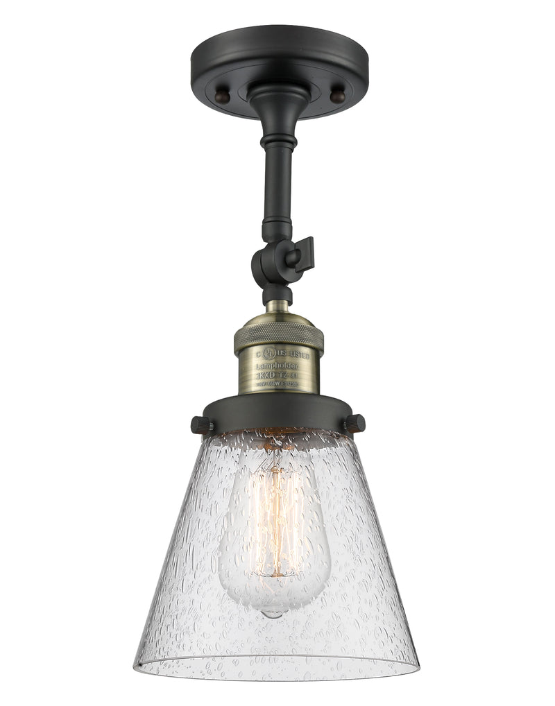 Innovations Lighting Small Cone 1 Light Semi-Flush Mount Part Of The Franklin Restoration Collection 201F-BAB-G64