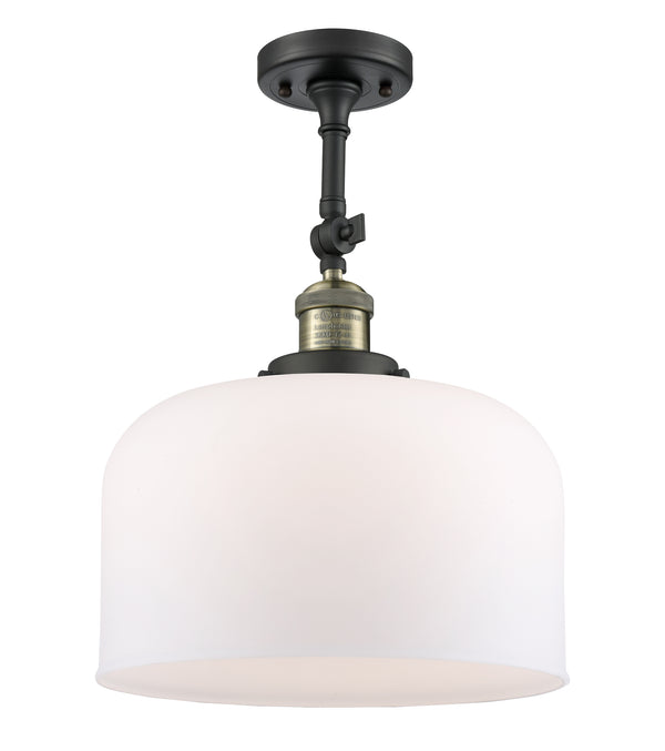 Innovations Lighting X-Large Bell 1 Light Semi-Flush Mount Part Of The Franklin Restoration Collection 201F-BAB-G71-L-LED