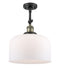 Innovations Lighting X-Large Bell 1 Light Semi-Flush Mount Part Of The Franklin Restoration Collection 201F-BAB-G71-L-LED