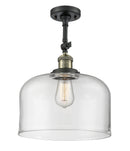 Innovations Lighting X-Large Bell 1 Light Semi-Flush Mount Part Of The Franklin Restoration Collection 201F-BAB-G72-L-LED