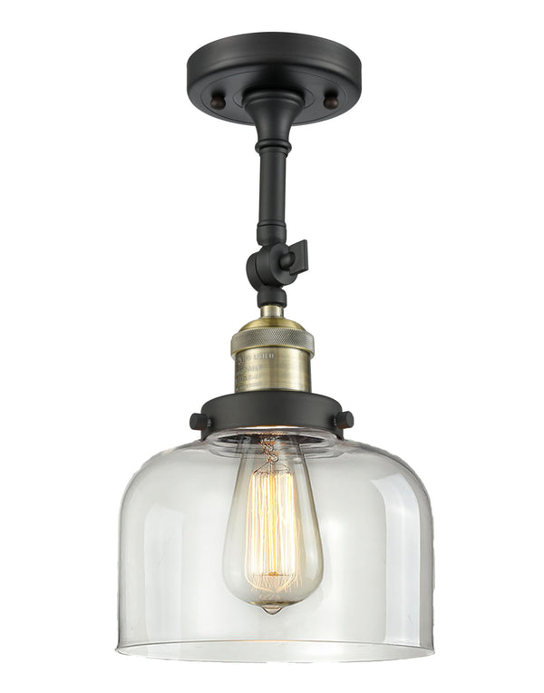 Innovations Lighting Large Bell 1 Light Semi-Flush Mount Part Of The Franklin Restoration Collection 201F-BAB-G72-LED