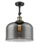 Innovations Lighting X-Large Bell 1 Light Semi-Flush Mount Part Of The Franklin Restoration Collection 201F-BAB-G73-L-LED