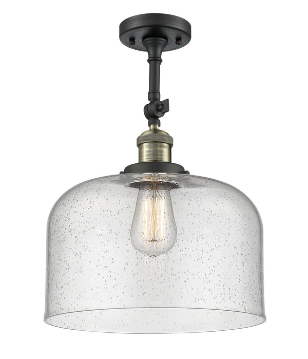 Innovations Lighting X-Large Bell 1 Light Semi-Flush Mount Part Of The Franklin Restoration Collection 201F-BAB-G74-L