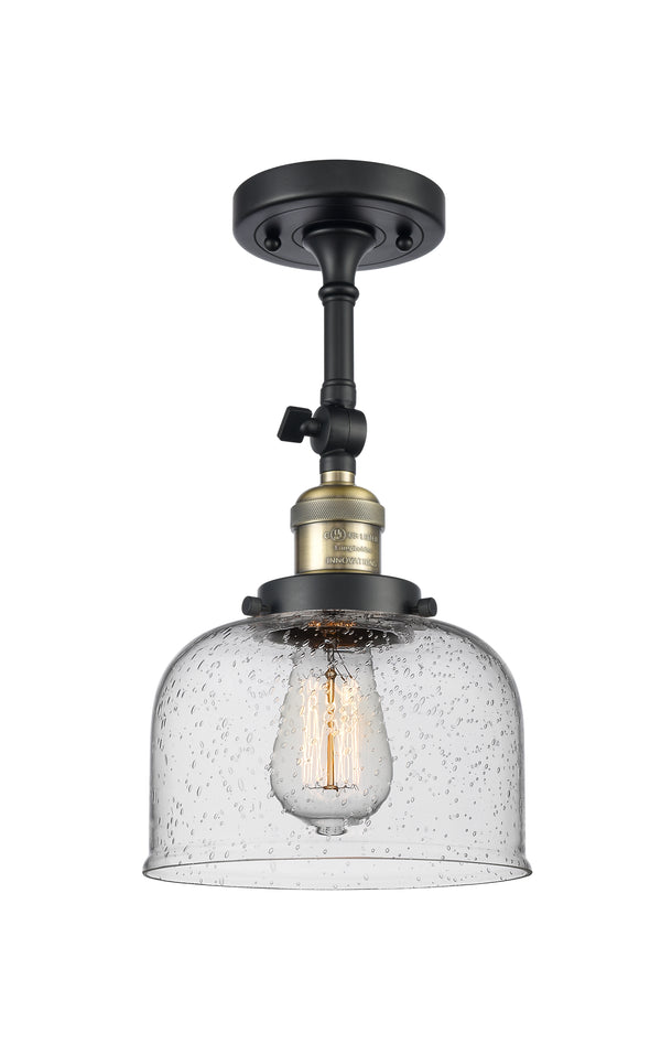 Innovations Lighting Large Bell 1 Light Semi-Flush Mount Part Of The Franklin Restoration Collection 201F-BAB-G74-LED