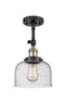 Innovations Lighting Large Bell 1 Light Semi-Flush Mount Part Of The Franklin Restoration Collection 201F-BAB-G74-LED