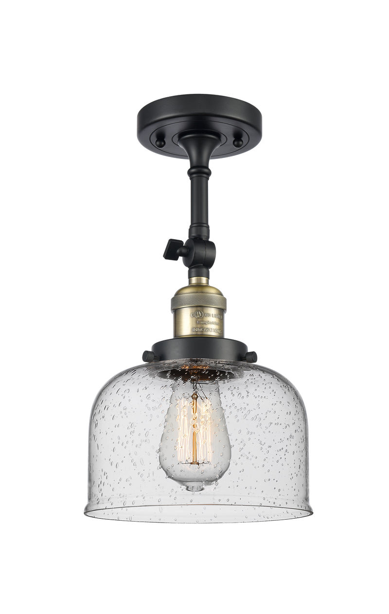 Innovations Lighting Large Bell 1 Light Semi-Flush Mount Part Of The Franklin Restoration Collection 201F-BAB-G74