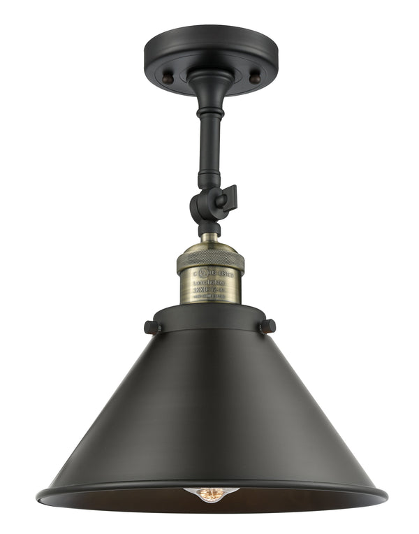 Innovations Lighting Briarcliff 1 Light Semi-Flush Mount Part Of The Franklin Restoration Collection 201F-BAB-M10-BK