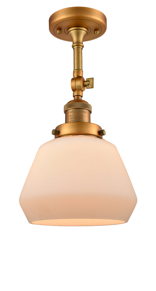 Innovations Lighting Fulton 1 Light Semi-Flush Mount Part Of The Franklin Restoration Collection 201F-BB-G171