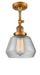 Innovations Lighting Fulton 1 Light Semi-Flush Mount Part Of The Franklin Restoration Collection 201F-BB-G172-LED