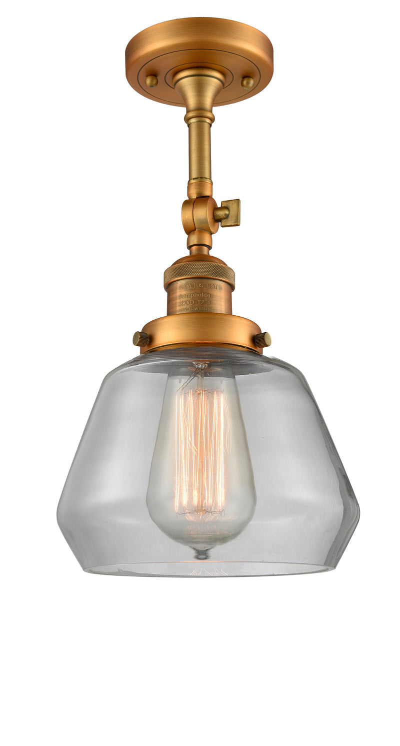 Innovations Lighting Fulton 1 Light Semi-Flush Mount Part Of The Franklin Restoration Collection 201F-BB-G172