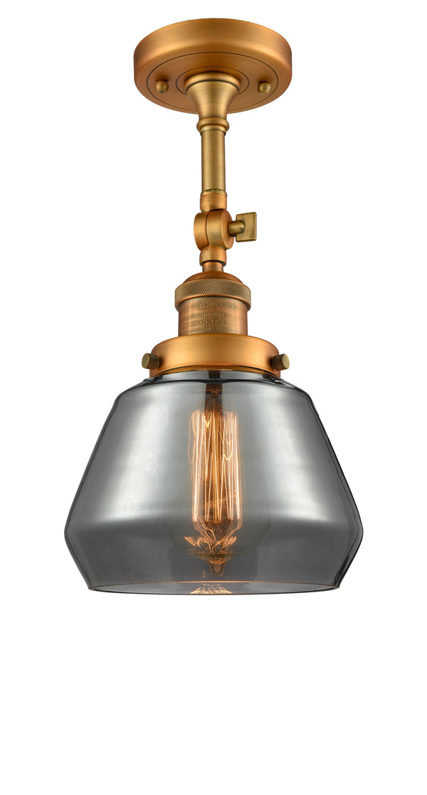 Innovations Lighting Fulton 1 Light Semi-Flush Mount Part Of The Franklin Restoration Collection 201F-BB-G173-LED