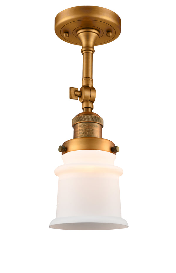 Innovations Lighting Small Canton 1 Light Semi-Flush Mount Part Of The Franklin Restoration Collection 201F-BB-G181S