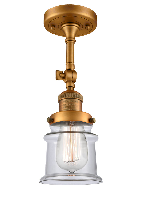 Innovations Lighting Small Canton 1 Light Semi-Flush Mount Part Of The Franklin Restoration Collection 201F-BB-G182S