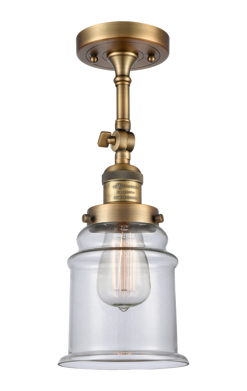 Innovations Lighting Canton 1 Light Semi-Flush Mount Part Of The Franklin Restoration Collection 201F-BB-G182