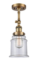 Innovations Lighting Canton 1 Light Semi-Flush Mount Part Of The Franklin Restoration Collection 201F-BB-G182-LED