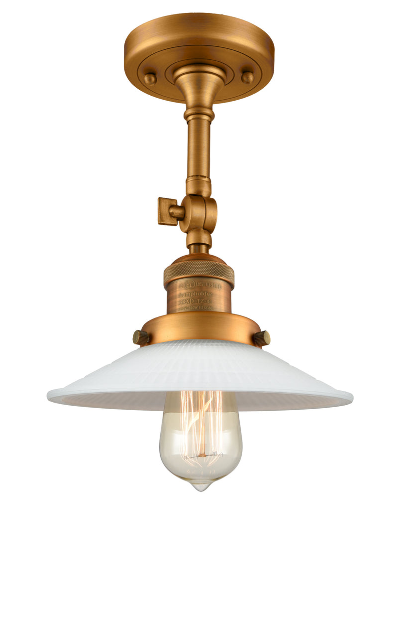 Innovations Lighting Halophane 1 Light Semi-Flush Mount Part Of The Franklin Restoration Collection 201F-BB-G1