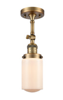 Innovations Lighting Dover 1 Light Semi-Flush Mount Part Of The Franklin Restoration Collection 201F-BB-G311