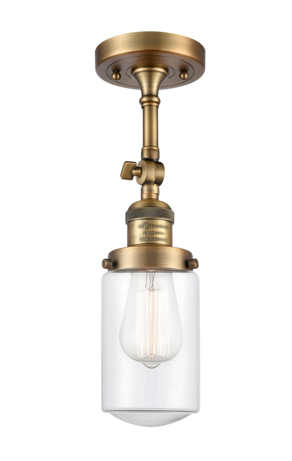 Innovations Lighting Dover 1 Light Semi-Flush Mount Part Of The Franklin Restoration Collection 201F-BB-G312