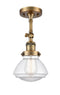 Innovations Lighting Olean 1 Light Semi-Flush Mount Part Of The Franklin Restoration Collection 201F-BB-G322