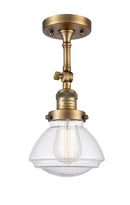 Innovations Lighting Olean 1 Light Semi-Flush Mount Part Of The Franklin Restoration Collection 201F-BB-G324