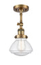 Innovations Lighting Olean 1 Light Semi-Flush Mount Part Of The Franklin Restoration Collection 201F-BB-G324-LED