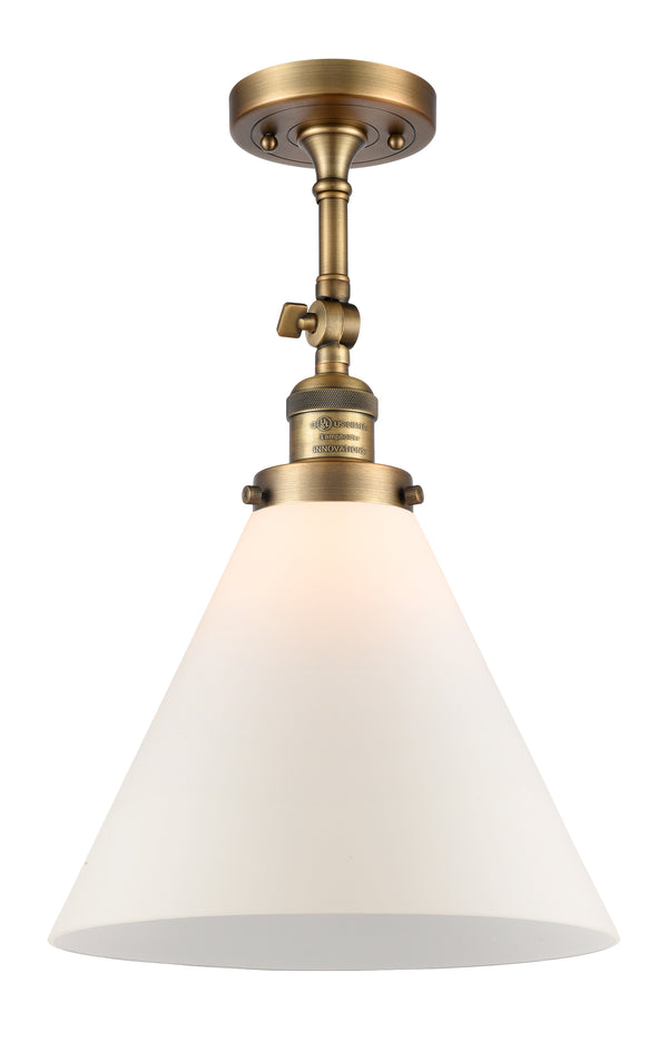 Innovations Lighting X-Large Cone 1 Light Semi-Flush Mount Part Of The Franklin Restoration Collection 201F-BB-G41-L