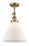 Innovations Lighting X-Large Cone 1 Light Semi-Flush Mount Part Of The Franklin Restoration Collection 201F-BB-G41-L