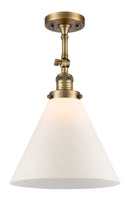 Innovations Lighting X-Large Cone 1 Light Semi-Flush Mount Part Of The Franklin Restoration Collection 201F-BB-G41-L-LED