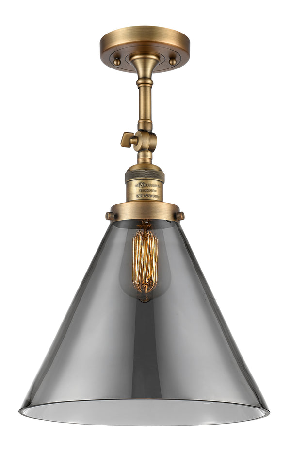 Innovations Lighting X-Large Cone 1 Light Semi-Flush Mount Part Of The Franklin Restoration Collection 201F-BB-G43-L-LED