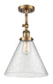 Innovations Lighting X-Large Cone 1 Light Semi-Flush Mount Part Of The Franklin Restoration Collection 201F-BB-G44-L