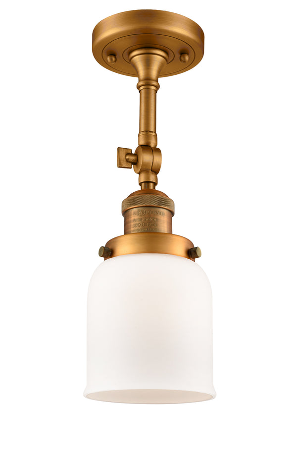 Innovations Lighting Small Bell 1 Light Semi-Flush Mount Part Of The Franklin Restoration Collection 201F-BB-G51