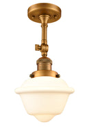 Innovations Lighting Small Oxford 1 Light Semi-Flush Mount Part Of The Franklin Restoration Collection 201F-BB-G531-LED