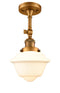 Innovations Lighting Small Oxford 1 Light Semi-Flush Mount Part Of The Franklin Restoration Collection 201F-BB-G531-LED