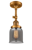 Innovations Lighting Small Bell 1 Light Semi-Flush Mount Part Of The Franklin Restoration Collection 201F-BB-G53