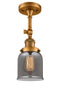 Innovations Lighting Small Bell 1 Light Semi-Flush Mount Part Of The Franklin Restoration Collection 201F-BB-G53-LED