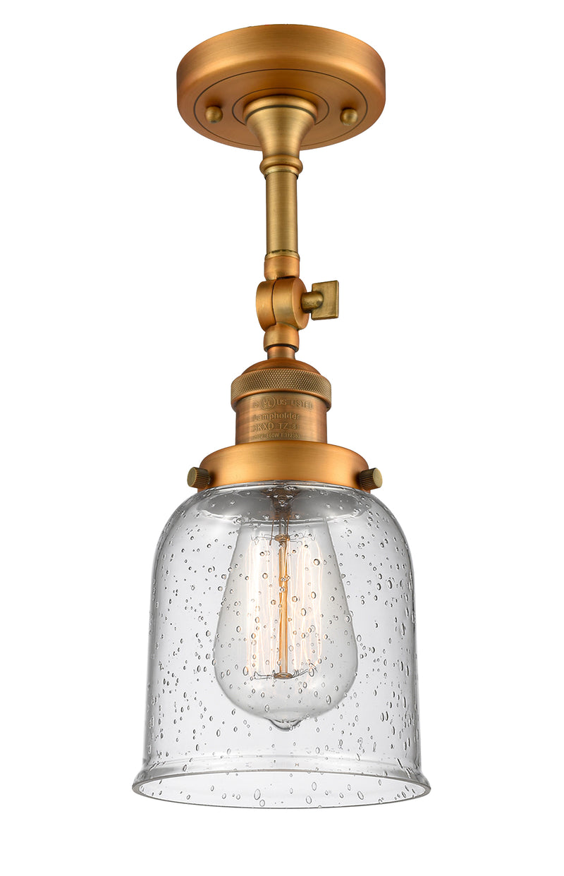 Innovations Lighting Small Bell 1 Light Semi-Flush Mount Part Of The Franklin Restoration Collection 201F-BB-G54