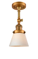 Innovations Lighting Small Cone 1 Light Semi-Flush Mount Part Of The Franklin Restoration Collection 201F-BB-G61