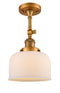 Innovations Lighting Large Bell 1 Light Semi-Flush Mount Part Of The Franklin Restoration Collection 201F-BB-G71