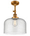 Innovations Lighting X-Large Bell 1 Light Semi-Flush Mount Part Of The Franklin Restoration Collection 201F-BB-G74-L